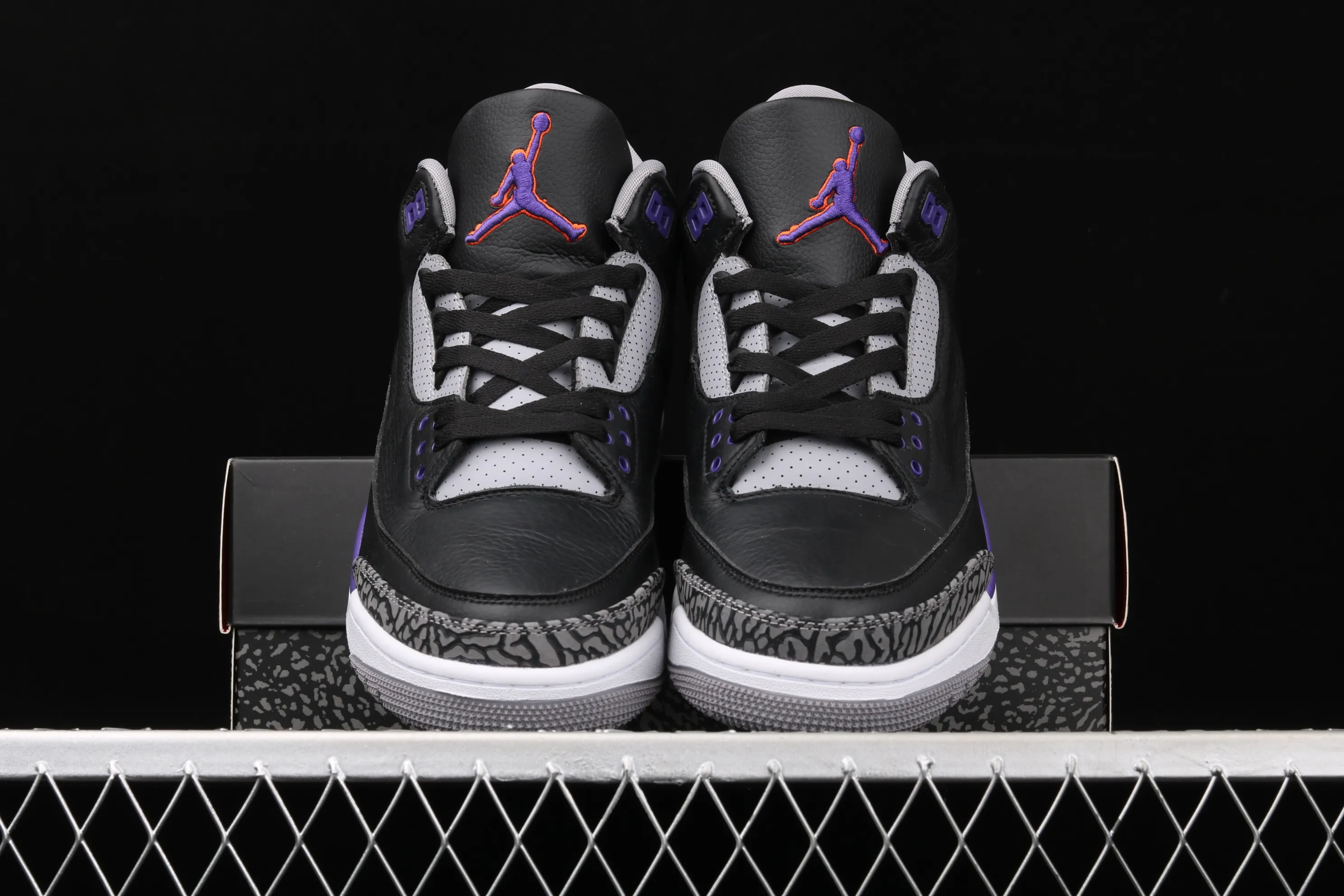 All categories Air Jordan Jordan series basketball shoes Air Jordan 3 Air Jordan 3 "Court Purple" AJ3 Joe 3 burst black and purple basketball shoes CT8532-050